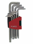 Шестограми Г-образни Torx с отвор к-т (TH6-TH60) 15ч Force