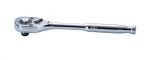 Тресчотка за гедоре 1/4'' никел с бутон L-125мм 24зъба Dura Chr-V Hans Tools