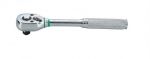 Тресчотка за гедоре 3/8'' без изолация L-180мм 72зъба Dura Chr-V Hans Tools