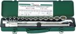 Гедоре 1/2'' к-т 17ч 9-26мм 12-стен Dura Chr-V Hans Tools