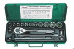 Гедоре 1/2'' к-т 17ч 10-32мм 6-стен Dura Chr-V Hans Tools