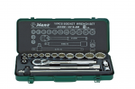 Гедоре 1/2'' к-т 17ч 10-32мм 12-стен Dura Chr-V Hans Tools
