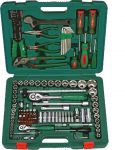 Гедоре 1/4''-1/2'' к-т 158ч с клещи и отвертки Dura Chr-V Hans Tools