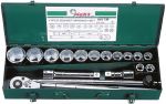 Гедоре 3/4'' к-т 17ч 6-стен 19мм-50мм Dura Chr-V Hans Tools