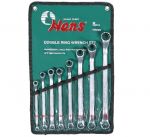 Ключове лули 45˚  8x10-22x24мм к-т 8ч. Dura Chr-V Hans Tools