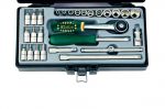 Гедоре 27 части 1/4'' 4-14мм 6-стен Force