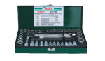 Гедоре 3/8'' к-т 40ч  6-22мм 6-стен + еврейски звезди Dura Chr-V Hans Tools