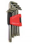 Шестограми Г-образни Torx с отвор удължени к-т (TH10-TH50) 9ч Force